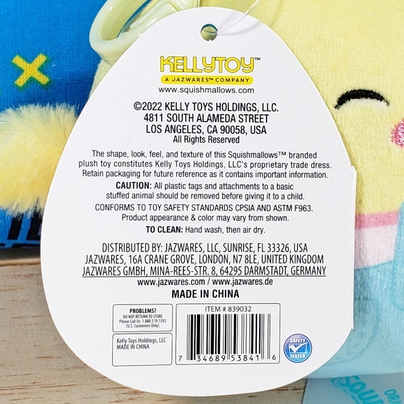 Squishmallow Aimee the Chick 3" Clip UltraSoft Easter Holiday Plush Toy NWT - Picture 12 of 12